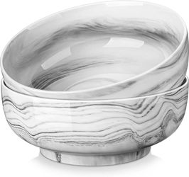 Set of 4 Marble Soup Cereal Bowls 26 OZ