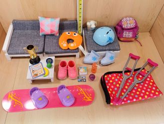 18-inch Doll Sectional Couch & Accessories