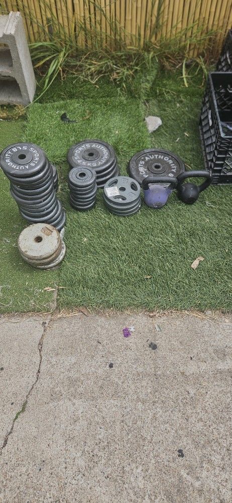 42pcs Sports Authority Standard Size barbell weight plates