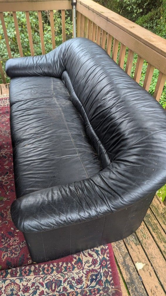Black Leather Couch