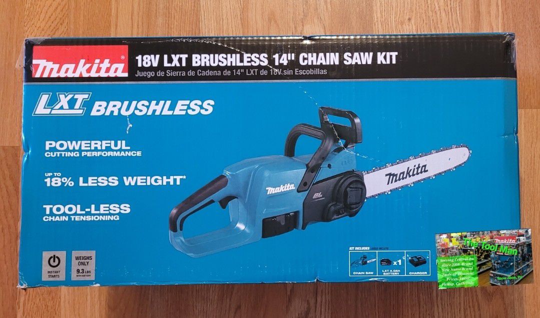 Makita 14" 18v Cordless Chainsaw Kit Brushless $180 Firm Pickup Only 