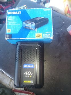 Two Kobalt 40V Max 2.0Ah Lithium-Ion Battery's one brand new other slightly used amazing price