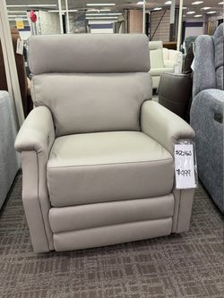 Taupe Leather Power Recliner - Taupe | Reclining Chair | Lounge Chair