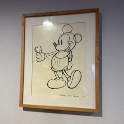 Disney Mickey’s Steamroller 1934 Framed Sketch