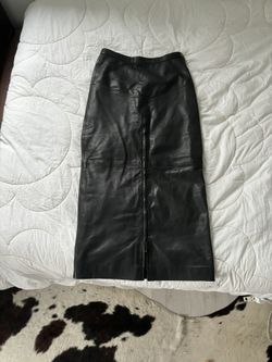 Genuine Leather Cerucci Maxi Skirt
