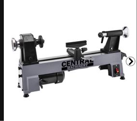 CENTRAL MACHINERY 10 in. x 18 in., 5-Speed, 1/2 HP Benchtop Wood Lathe