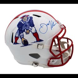 Julian Edelman Signed Patriots Full-Size Throwback Alternate Speed Helmet (JSA)