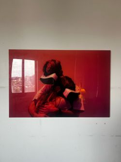 Framed VR Hug Art Print — Original Viral Photo, 3’x2’