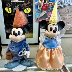 Vtg Disney Mickey & Minnie Mouse Musical Figurine Some Day My Prince Will Come