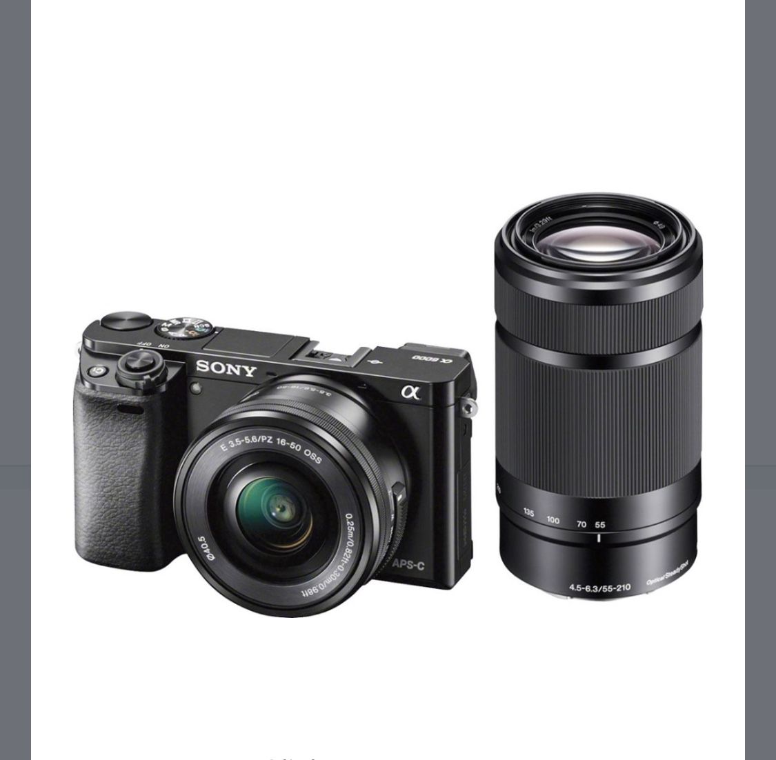 SONY Alpha A6300 Mirrorless Camera / 2 Lens Bundle + Camera Bag