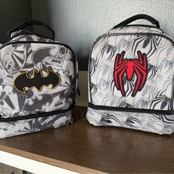 Batman & Spider-Man lunchboxes
