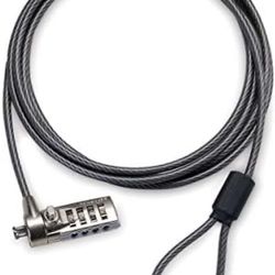 Targus DEFCON T-Lock Resettable Combo Cable Lock for Laptop Computer and Desktop Security 