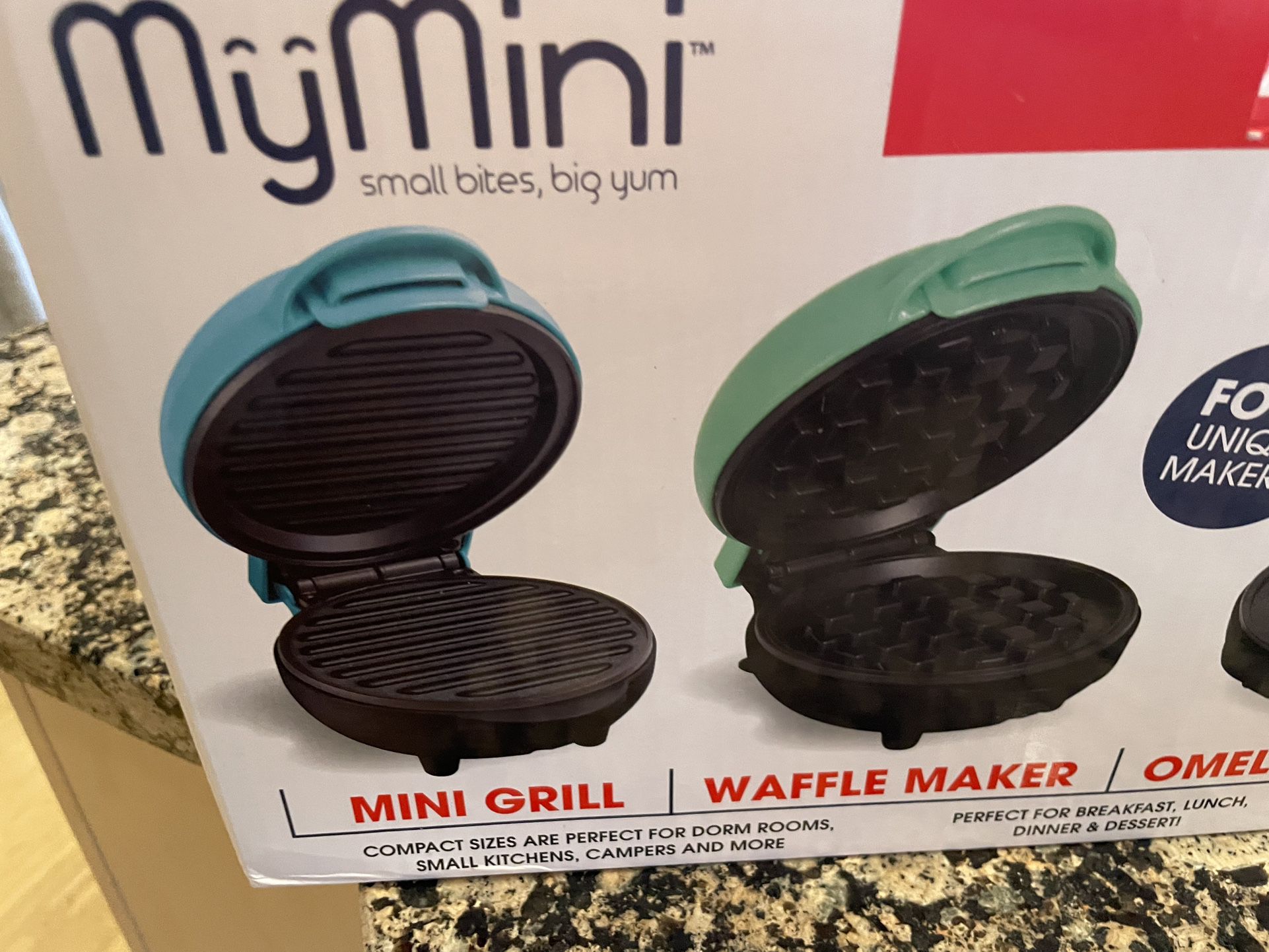 My Mini Waffle, Grill, Donut & Omelette Maker 4 Pack Value Set, New In Box