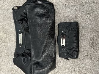 Nine West Black Purse And Matching Wallet 