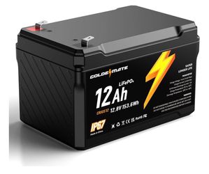 Goldenmate 12Ah 12.8V LiFePO4 Battery