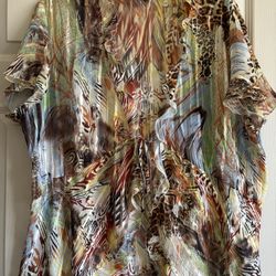 Multicolored Blouse 2X