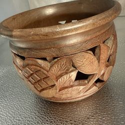 Wooden Bowl Or Plant Holder