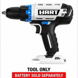 HART 20V 1/2" Cordless Drill/Driver – Tool Only – Battery Sold Separately