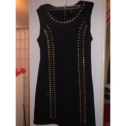 Womens Gold Studded Dress