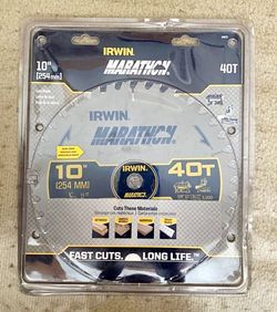Brand new Irwin Marathon Saw Blade 10" x 40T