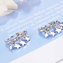 925 stamped sterling, women small stars