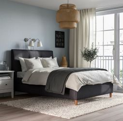 Full bed frame with storage drawers