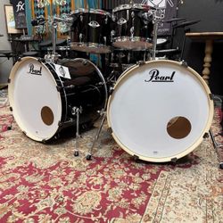 Pearl Double Bass Black Export 6pc Drum Set