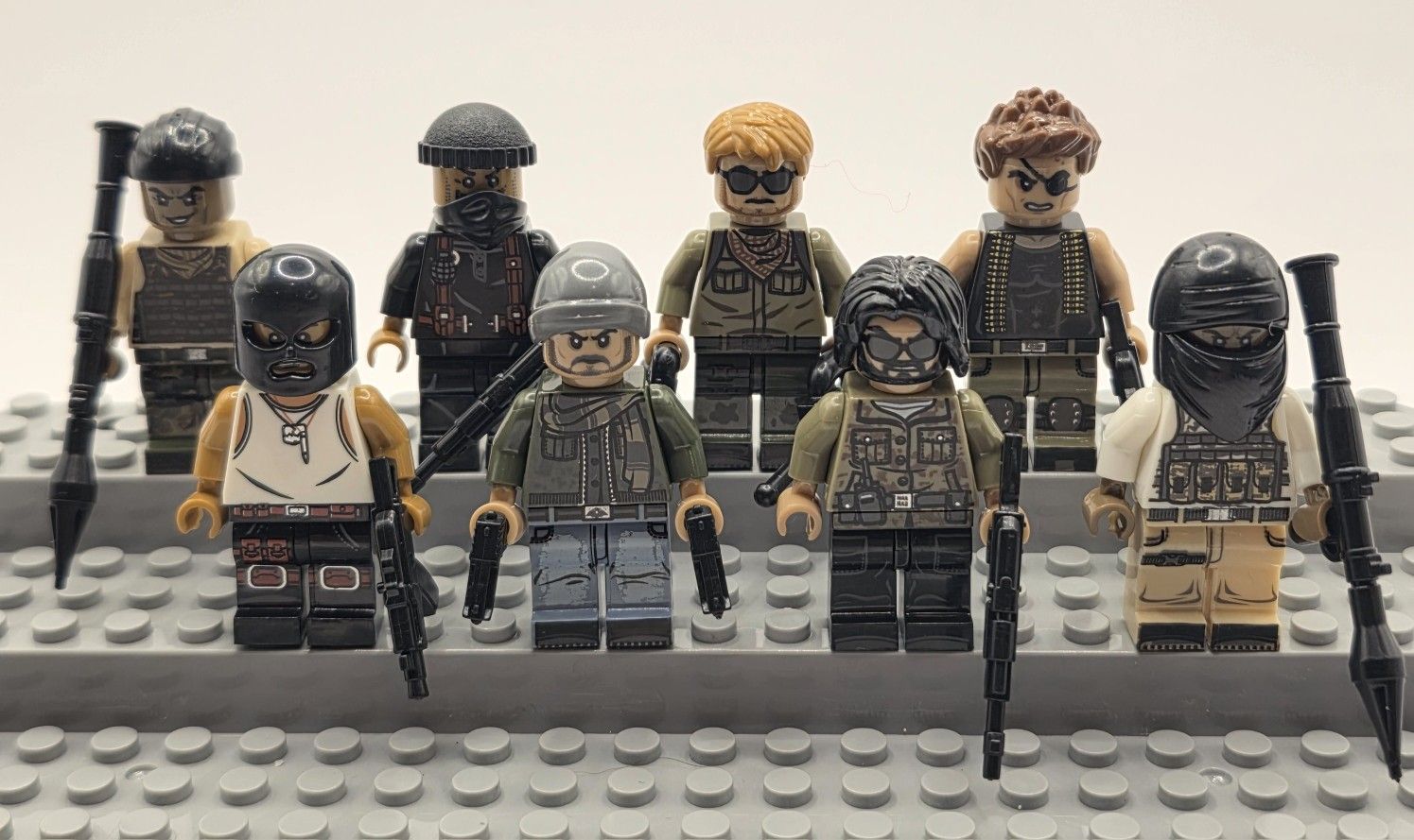 Lot Of 10 Robbers Army Military Weapons Accessories Kids Toys