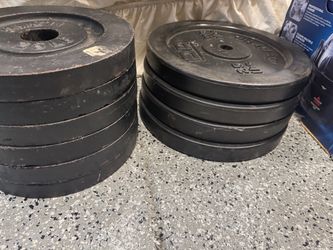 345lb Standard Weight Set - Plates + Bars (1" Hole, NOT Olympic) - Tierrasanta