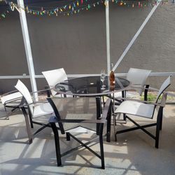 Luxury Brown Jordan patio set furniture-7 piece