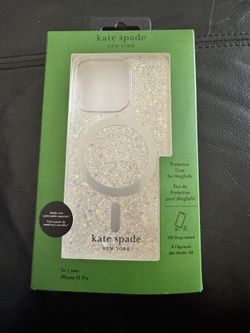 kate spade new york iPhone 15 Pro Case, Compatible with MagSafe - Liquid Glitter Iridescent