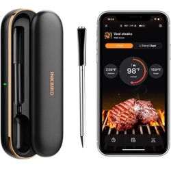 INKBIRD Wireless Meat Thermometer, Bluetooth Probe, BBQ Grill, App Control