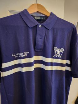 Polo Ralph Tennis Shirt Blue Classic Vintage
