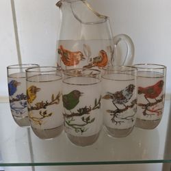 Vintage Songbirds Gassware Set
