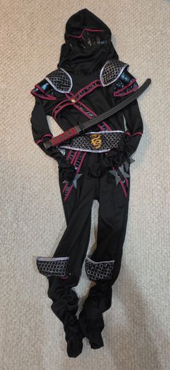 Kids Ninja Warrior Halloween Costume with Accessories and black panther and xray skeleton