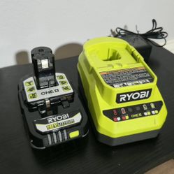New Condition Ryobi 2.0 Ah Battery And Charger 