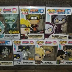 Funko pop Naruto Shippuden And Boruto Generation With protector Cases 