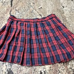 Plaid Wrap Velcro Skirt Schoolgirl Costume Halloween Adult Size Medium/Large Teen