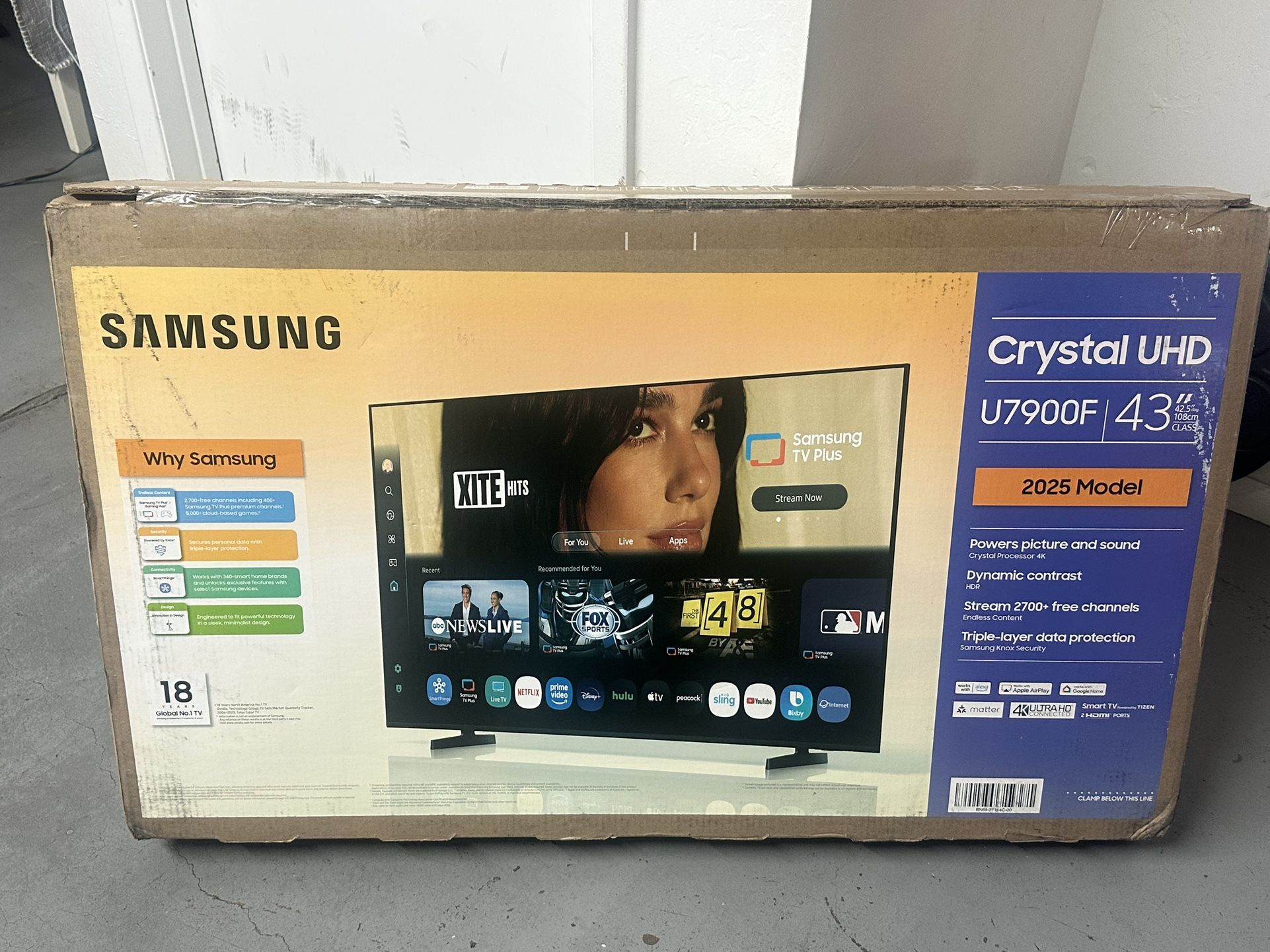 Samsung 43- Inch Class Crystal 2025 Model