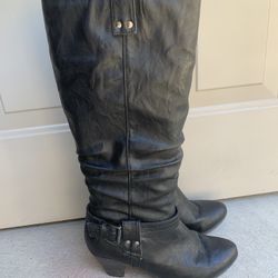 Faux Leather Winter Boots 