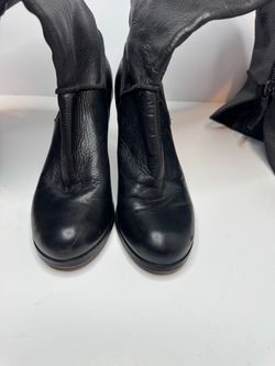 Modern Vintage Black Leather Boots Womens Size EU36.5