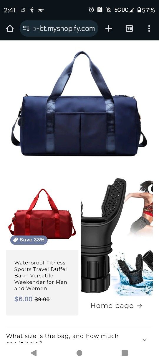 Waterproof Fitness Sports Travel Bag Versatile Weekender For Men And Women