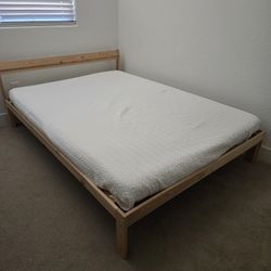 Used Bed Frame With Mattress (Ikea)