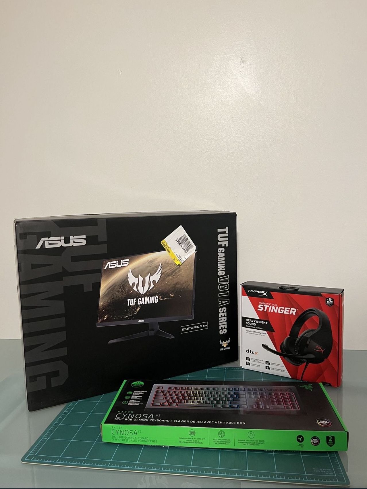 Gaming Setup Monitor Keyboard Headset