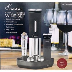 Rabbit 8-piece Electric Wine Set Corkscrew


