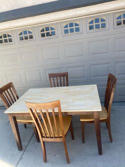 Dinner table 4 chairs solid wood