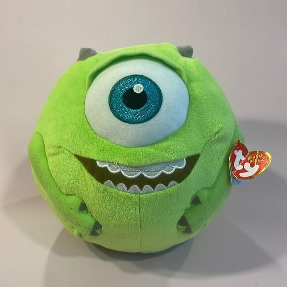 Original Ty Beanie Ballz Mike Wazowski Mons ters Inc Mons ters UniversityDiscont••