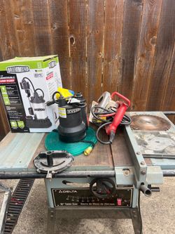 10” table saw skill saw pumps