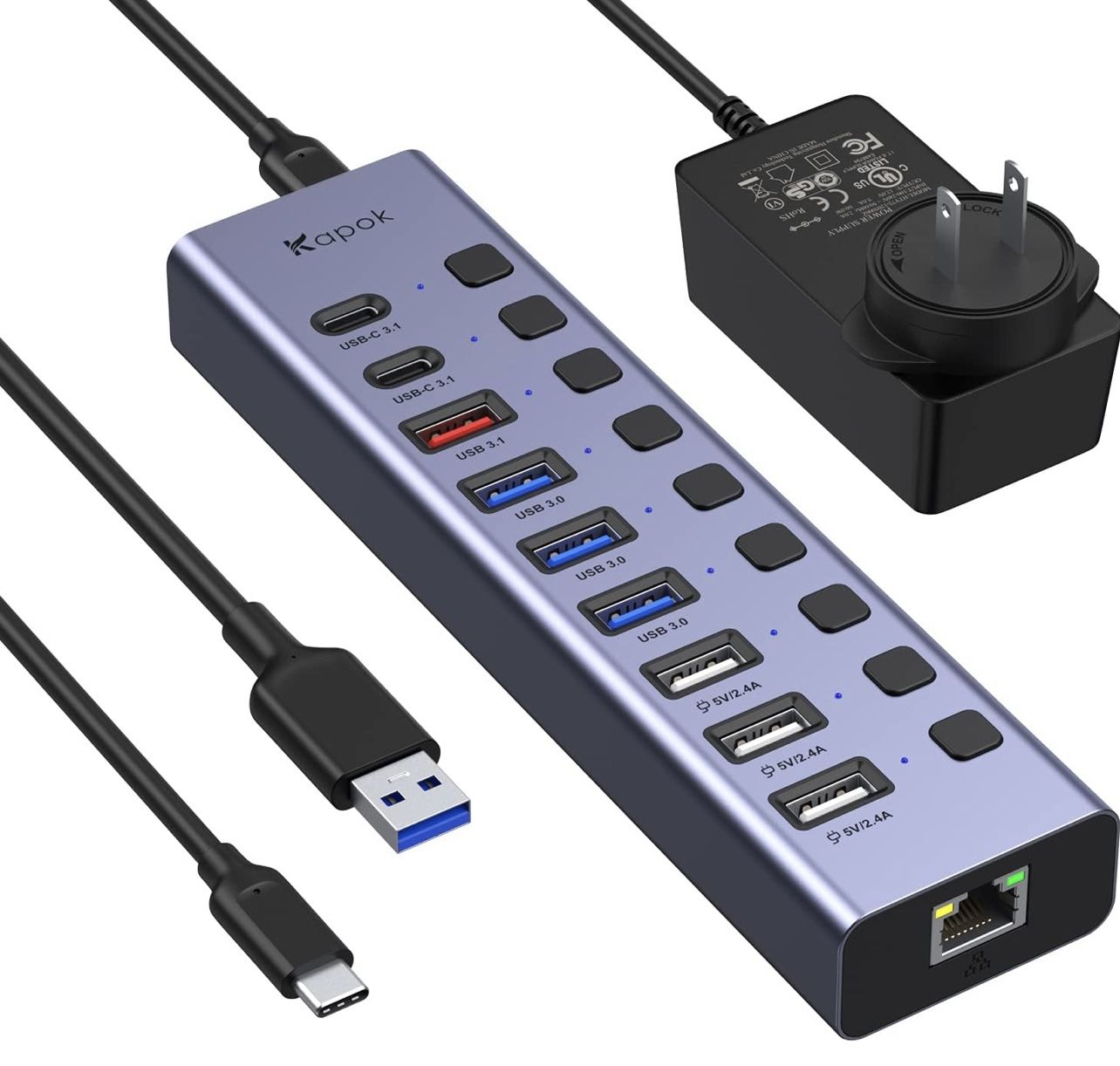 10in1 USB C Hub/USB Hub Docking Station