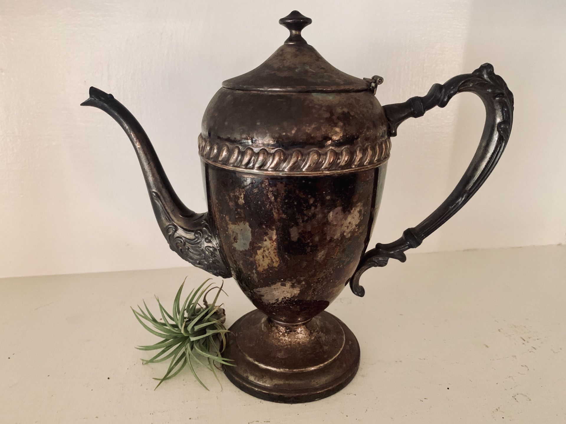 Silver on copper tea kettle/tea pot—silver plated